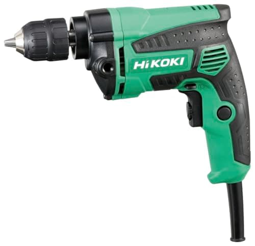 Image of Hikoki 710W Rotary Drill 110V for Wood - Metal and Plastic Drilling - Variable Speed Trigger Control - Compact Corded Design with Keyed Chuck for Site and Workshop Use