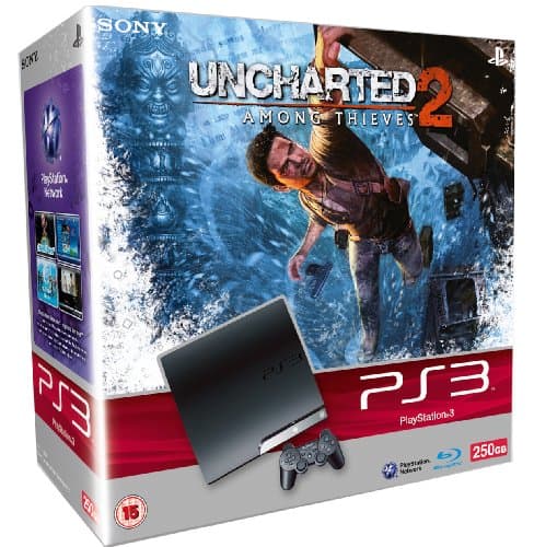 Image of Sony PlayStation 3 Slim Console (250GB Model) with Uncharted 2: Among Thieves (PS3)