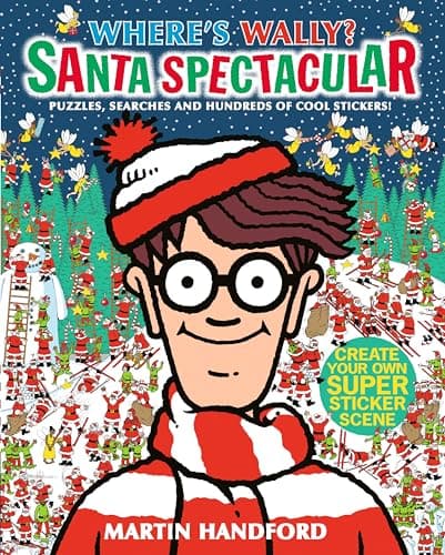 Image of Where's Wally? Santa Spectacular Sticker Activity Book: A Christmas sticker book from the iconic search-and-find series full of activities, puzzles and mazes - the perfect festive gift for ages 5-9
