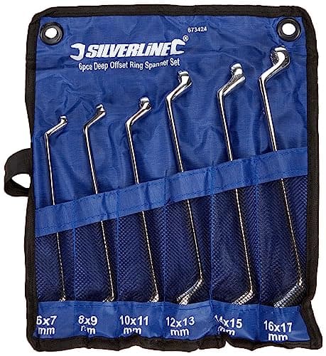 Image of Silverline 673424 Deep Offset Ring Spanners Set 6pce 6 - 17 mm