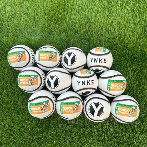 Image of YNKE GAA Go Game Quick Touch Hurling Balls Sliotars (12 sliotar) (White)