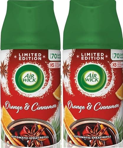 Image of 2 x Air Wick Freshmatic Spray Refill 250ml - Orange & Cinnamon (Mulled Wine)