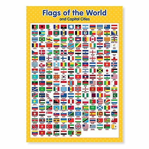 Image of A1 Flags of the World Education Poster