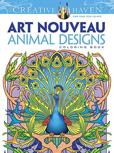 Image of Creative Haven Art Nouveau Animal Designs Coloring Book