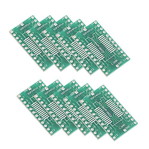 Image of Sourcingmap SOP 24PIN 1MM / 0805 to DIP Adapter PCB Board Surface Mounted Devices Converter 10pcs