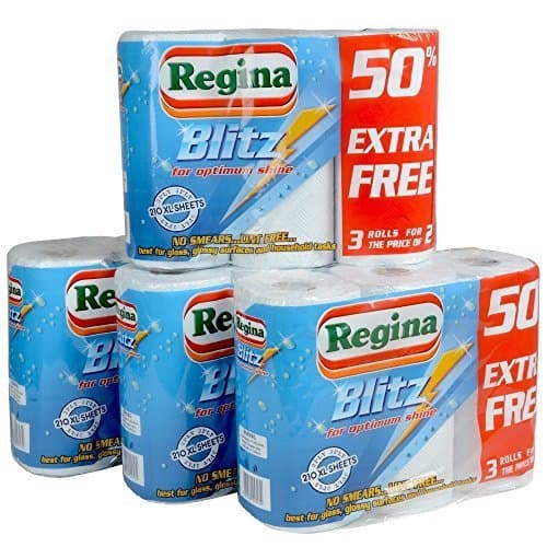 Image of Regina Blitz 24 Rolls of 3ply Kitchen Paper Towels - 70 Sheets Each