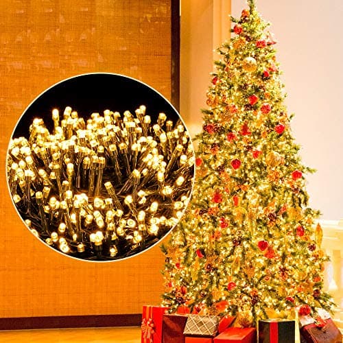 Image of Ulinek Christmas Fairy String Lights Outdoor/Indoor, 1000 LED 25M Warm White Christmas Light Decoration Plug in Ambiance Lighting IP44 8 Modes Xmas Lights for Tree Garden Patio Balcony Bedroom