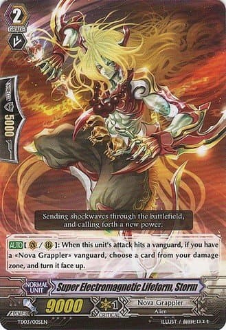 Image of Cardfight!! Vanguard TCG - Super Electromagnetic Lifeform, Storm (TD03/005EN) - Trial Deck 3: Golden Mechanical Soldier