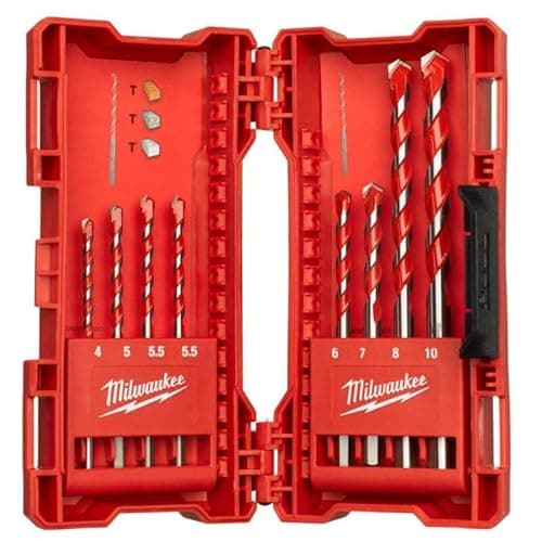 Image of Milwaukee Premium 3 Sided Concrete Drill Bit (Pack of 8) 4932471193