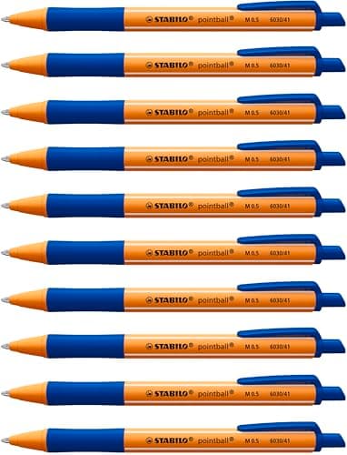 Image of STABILO pointball - Ballpoint Pen - Pack of 10 - Blue