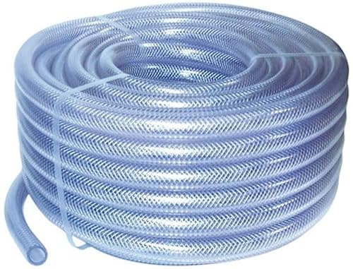 Image of 19mm ID 30 Metre Length Clear Braided PVC Hose with Synthetic Reinforcement