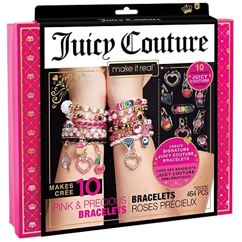 Image of Make It Real Juicy Couture XL Jewellery Set Glam Pink: 10 Magical Bracelets to Make Yourself with Beads, Pendants, Chains and Ribbons Gift for Girls from 8 Years