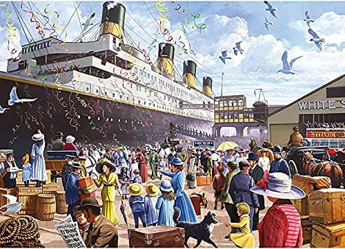 Image of CHengQiSM Titanic Ship Jigsaw Puzzle 1000 Pieces for Adult - Hard Impossible Adult Puzzle - Home Room Decoration (27.56" x 19.69")