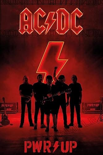 Image of AC/DC Poster Vintage Rock Band Power Up Heavy Metal Photo Wall Art Picture A4