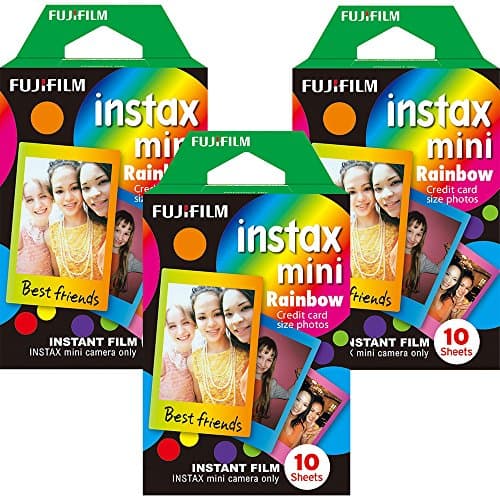 Image of Fujifilm Instax Mini Rainbow Photo Film – 3 x 10 Pack (30 Photos)