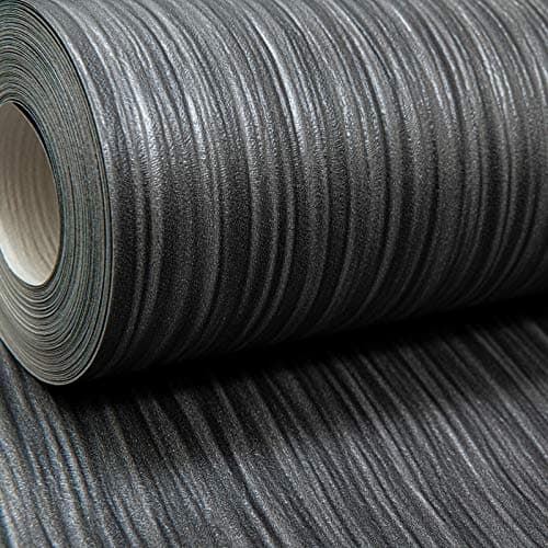 Image of Charcoal Black Dark Grey Mix Plain Thick Textured Wallpaper Free No Match