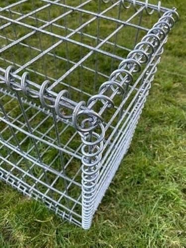 Image of Gabion Baskets Galvanised Steel Cages Mesh Wire Stone Basket Outdoor Spiral Retaining Wall Planter Garden / 100 x 30 x 30cm or 100 x 50 x 30cm / 4mm Wire / 50 x 100mm Hole (100 x 50 x 50cm)