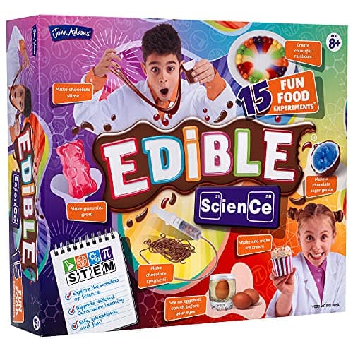 Image of John Adams Edible Science Kit: 15 Fun Food Experiments | STEM Toy | Age 8+ | Create, Eat & Enjoy Food Such As Chocolate Spaghetti, Edible Slime & Sugar Crystal Geode | Gift Idea Birthday, Christmas