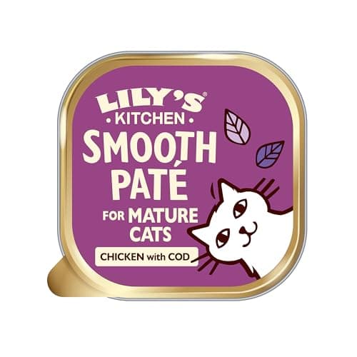Image of Lily’s Kitchen Made with Natural Ingredients Smooth Paté Chicken with Cod Mature Wet Cat Food Tray 19 x 85g