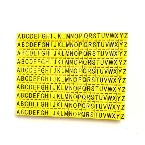 Image of Wire Numbering Marker Colorful Wire Markers Letter A-Z Cable Markers Wire Number Labels, Clip-On Design Cable Marker Tube for Marking The Color-Coded Cables(260Pcs,Copper Conductor Area 4mm²)