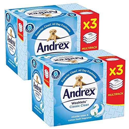 Image of 2 x Multipack Box Wipes Washlets Classic Clean Cotton Fresh Moist Flashable Toilet Tissue