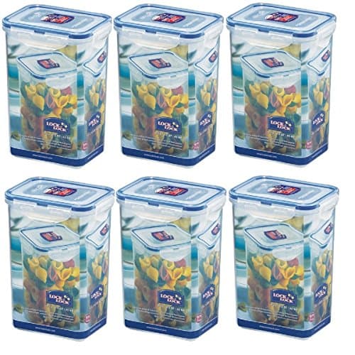 Image of Isi Lock and Lock set of 6 food storage containers, 1.3 litres each, HPL 809