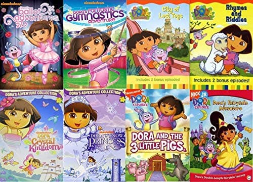 Image of Ultimate Dora the Explorer Collection Set - Dora's Ballet Adventures/ Dora's Fantastic Gymnastics Adventure/ Dora the Explorer - City of Lost Toys/ Rhymes and Riddles/ Dora Saves the Crystal Kingdom
