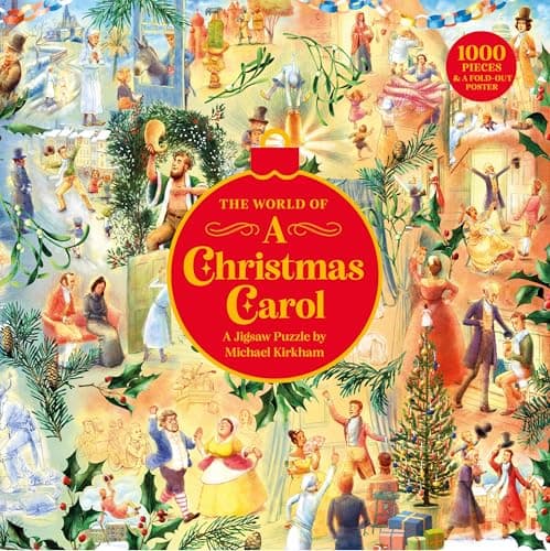 Image of The World of A Christmas Carol: A 1000-piece jigsaw puzzle of the classic Dickens tale illustrated by Michael Kirkham