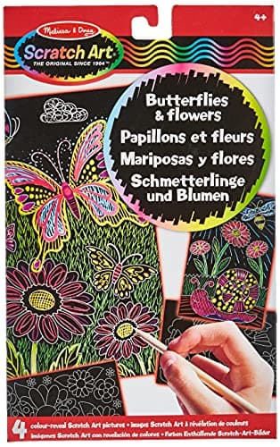 Image of Melissa & Doug Color-Reveal Pictures - Butterflies & Flowers | Arts & Crafts | Scratch Art | 4+ | Gift for Boy or Girl