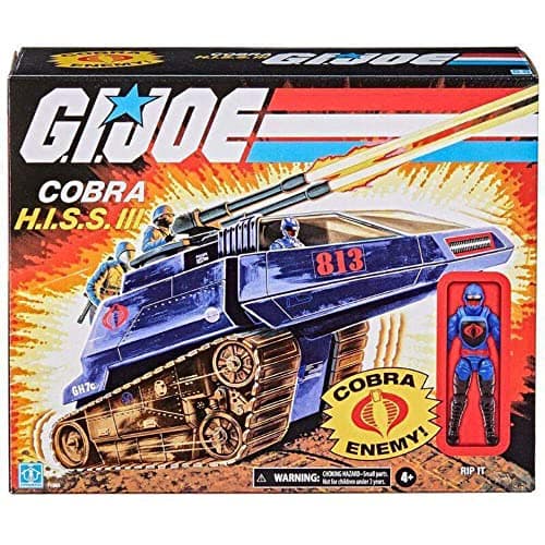 Image of G.I. Joe Retro Collection Cobra H.I.S.S. III Toy Vehicle 3.75-Inch Rip It Action Figure