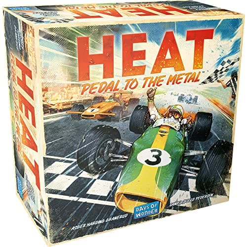 Image of Days of Wonder | Heat: Pedal to The Metal | Racing Game | Ages 10+ | 1-6 Players | 60 Minutes Playing Time, DOW9101, Multicolor