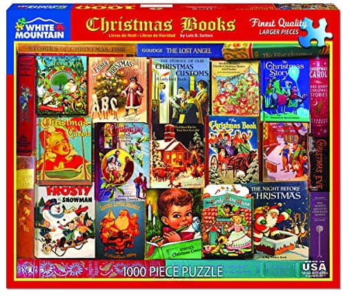 Image of White Mountain Puzzles Christmas Books - 1000 Piece Jigsaw Puzzle
