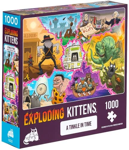 Image of Tinkle in Time Jigsaw Puzzle by Exploding Kittens - 1000 Pieces Jigsaw Puzzle for Adults, Teens, and Kids - Cat Puzzle, Funny Puzzle, Art Puzzle