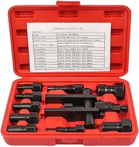 Image of lcyen 10 Piece Bearing Puller,Wheel Bearing Removal Kit,Motorcycle Blind Bearing Puller Kit,Bearing Press Kit,Inner Bearing Removal Setfor Motorcycle and Automotive Repair