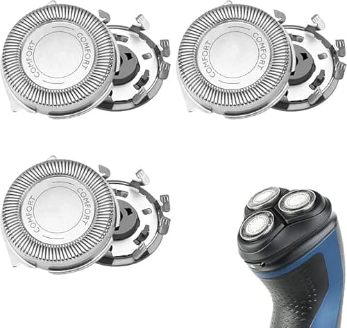 Image of 3Pack Replacement Shaver Heads for Philips Series 1000, 2000, 3000 Replacement Electric Shaving Blades for Philips Stainless Steel Cutting Heads Compatible with Phillips Series AT8xx/AT7xx/PT7xx