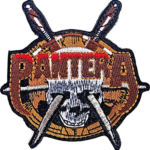 Image of Pantera Standard Woven Patch: Skull Knives (7 cm x 7 cm)