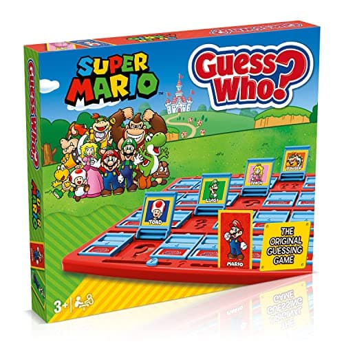 Image of Winning Moves Super Mario Guess Who? Board Game, Play with classic Nintendo characters including Mario, Luigi, Peach, Bowser, and Donkey Kong, 2 players makes a great gift for ages 3 plus