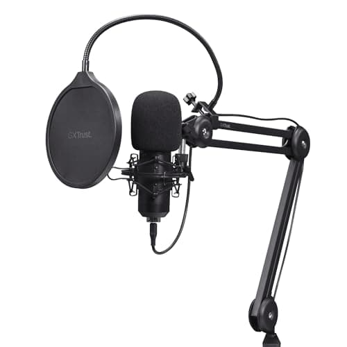 Image of GXTrust 270 Emita II+ Microphone with Arm, Streaming USB Mic Including Shock Mount, with Pop and Wind Filter for PC, PS4, PS5, Laptop, Streaming Studio, Gaming, ASMR, Podcast, Youtube, Black