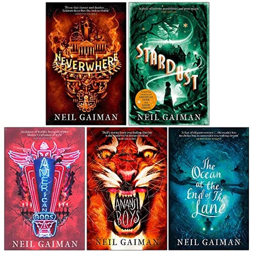 Image of Neil Gaiman American Gods 5 Books Collection Set (American Gods, Neverwhere, Anansi Boys, Stardust, Fragile Things)