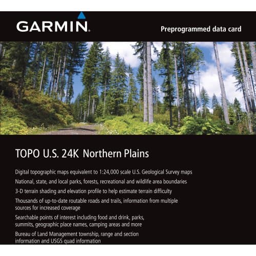 Image of Garmin TOPO! 2004 Northern Plains/North Dakota/South Dakota/Minnesota/Nebraska/Iowa Map microSD Card