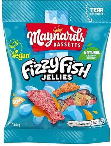 Image of Maynards Bassetts Fizzy Fish 12 bags x 130g