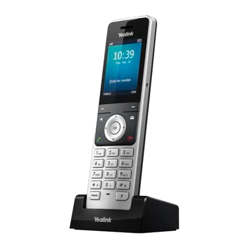 Image of Yealink W76P, High-performance DECT IP Phone System Bundle with User-Centric Design and 2.4 Inch Colour Screen (Includes 1 x W56H Handset & 1 x W70B Base Station) – Black/Silver
