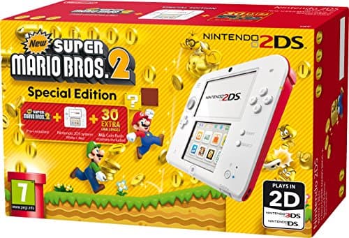 Image of Nintendo Handheld Console 2DS - White/Red with New Super Mario Bros. 2 (Nintendo 3DS)