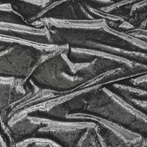 Image of Premium Crushed Velvet, Craft Dress Fabric Curtain Material 60" - 150cm Width (Grey)