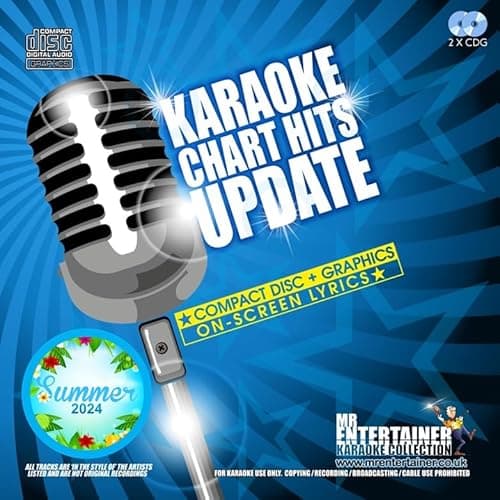 Image of Karaoke Chart Hits Update Summer 2024 Edition (MCH24SU) Double CD+G Disc Pack. 36 New Top Chart Pop Songs