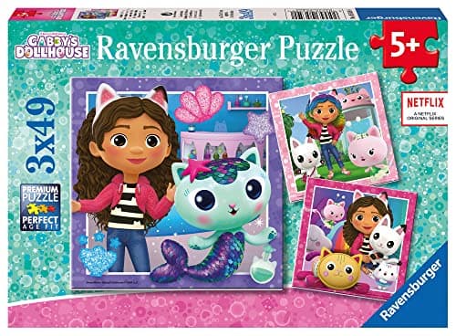 Image of Ravensburger Gabby's Dollhouse 3x 49 Pieces Jigsaw Puzzles for Kids Age 5 Years Up - Gifts for Kids