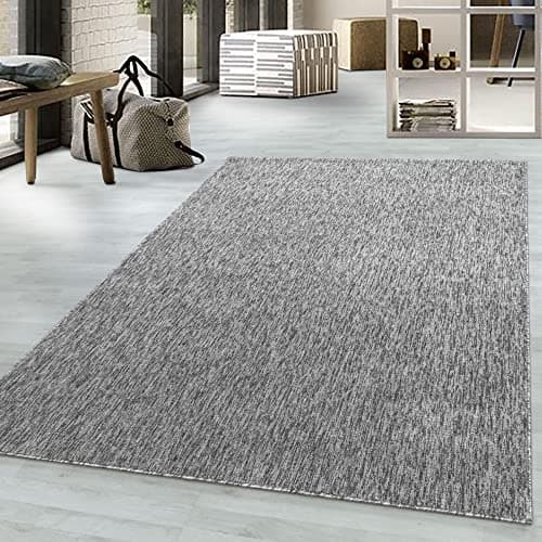 Image of viceroy bedding NIZZA Modern Rugs Living Room Carpet Mat For Bedroom Large Area Rug Hallway Kitchen Extra Large Size Short Pile Flat Weave (160cm x 230cm (5.5ft x 7.5ft), Light Grey)