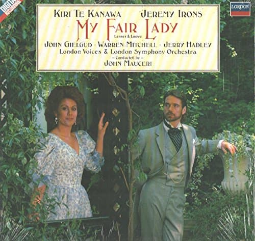 Image of Kiri Te Kanawa, Jeremy Irons, John Geilgud, Warren Mitchell, Jerry Hadley, London Voices: My Fair Lady LP VG++/NM