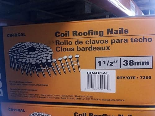 Image of Bostitch Galvanised Roofing Coil Nails 19mm - 44mm (CR4DGAL - 38mm)