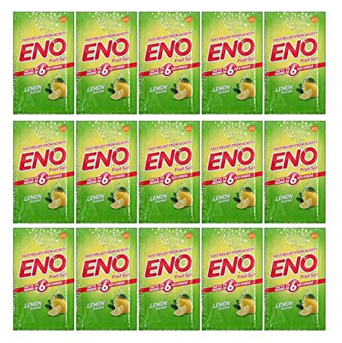 Image of 15 X Eno Fruit Salt Antacid Instant Acidity Relief Lemon (Lime) Flavour 5g X 15 Sachet by Eno